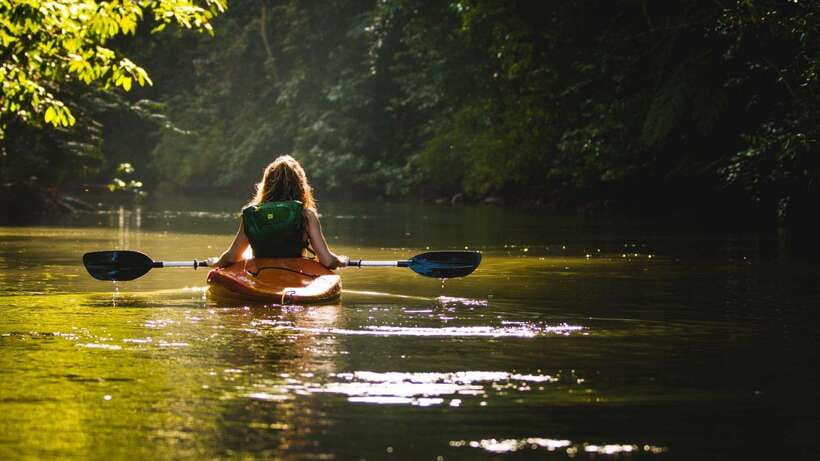 Best Seller Northern Phu Quoc & Kayak Aventure with lunch - Kayaking on the Cua Can River: quiet water, good views