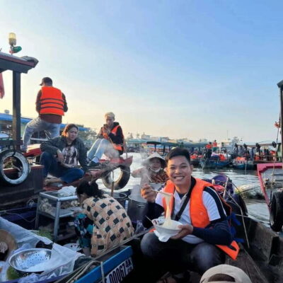 CAN THO: Floating Market & Mekong’s Legacy (About 6 Pax) - Boat breakfast on the Mekong: hủ tiếu or bánh mì with coffee