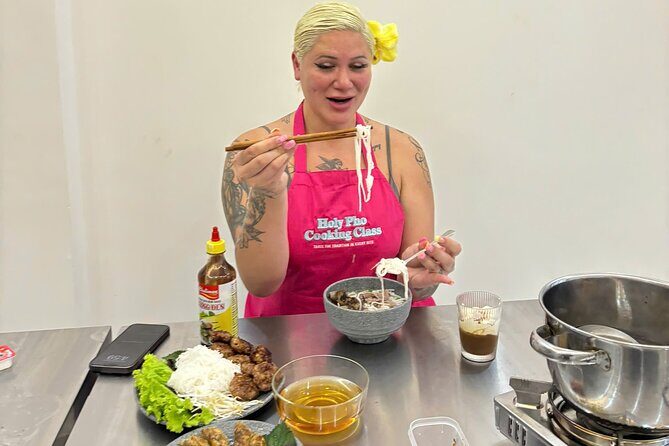 Cook 4 Local Vietnamese Dishes In Pink-themed Class & Market Tour - District 1 meets a wet market: the vibe and the value