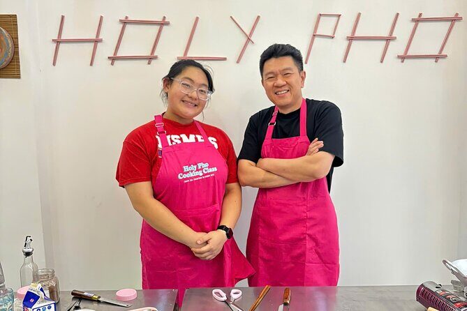 Cook 4 Local Vietnamese Dishes In Pink-themed Class & Market Tour - Lunch and dinner included: what that means for your day plan