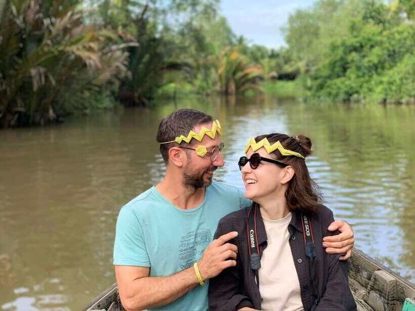 From HCM City: Visit Mekong Delta With Maximum 12 People - A guide can make or break the day: Law, Du, Linh, Huong, Phong, Queenie, and Hai