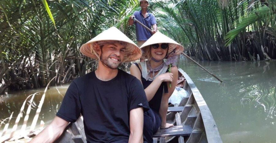 From Ho Chi Minh: Explore Mekong Delta & Vinh Trang Pagoda - Village walking, small canals, and tuk-tuk countryside streets