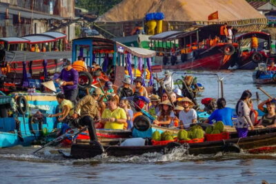 From Ho Chi Minh: Mekong & Cai Rang Floating Market 2D1N - My Tho to Ben Tre: Vinh Trang Pagoda, Islets, and a Real Tien River Boat Ride