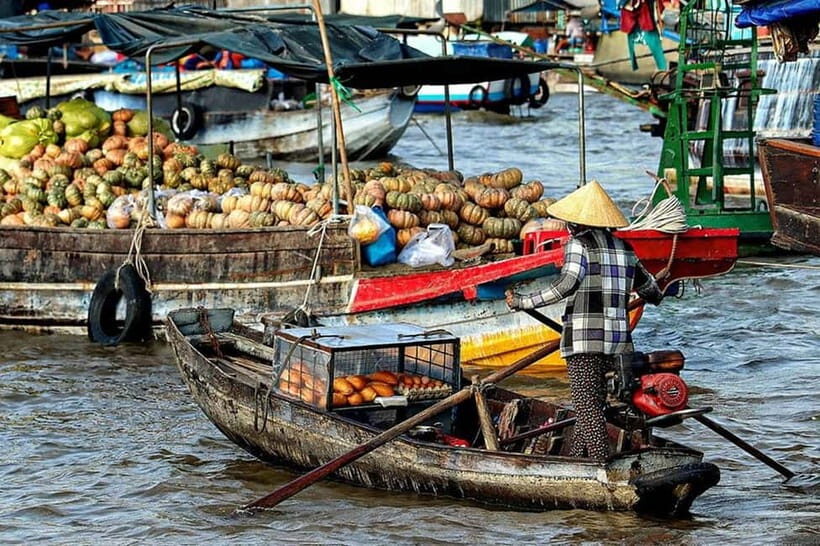 From Ho Chi Minh: Mekong Delta 3-day w Tra Su Forest - Day 3: Cái Răng floating market, Trúc Lâm Zen Monastery, and Mỹ Khánh Village