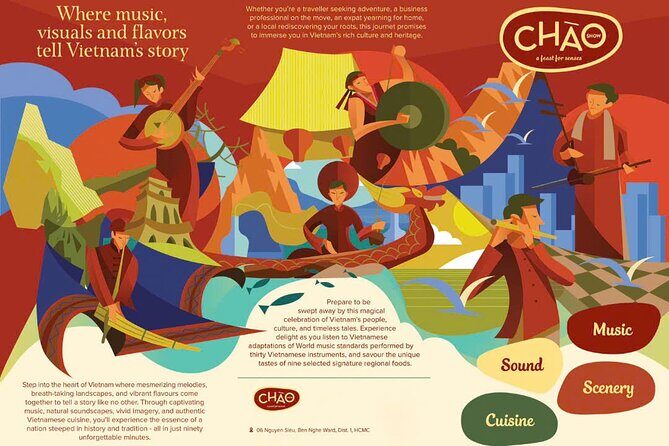 Ho Chi Minh: Chào Show with Dinner & Hotel Pickup - CHÀO SHOW: Vietnamese Folk Music, 12 Chapters, and 30 Instruments