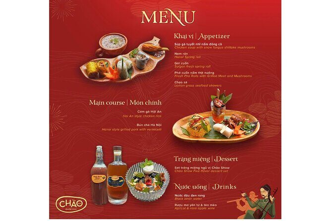 Ho Chi Minh: Chào Show with Dinner & Hotel Pickup - Drinks Included: Alcoholic Beverages Are Part of the Package