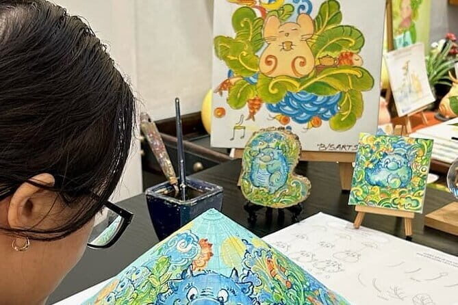 Paint & Personalize a Vietnamese Non La with B/S Art Studio topic - Drawing the Đông Hồ Dragon on Your Hat