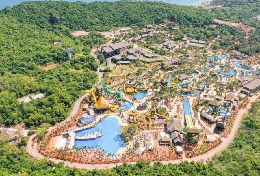 Phu Quoc: 3 Island Boat Trip, Cable Car, Water Park| Vietnam - Thom Island and Aquatopia: water games in a controlled, fun block