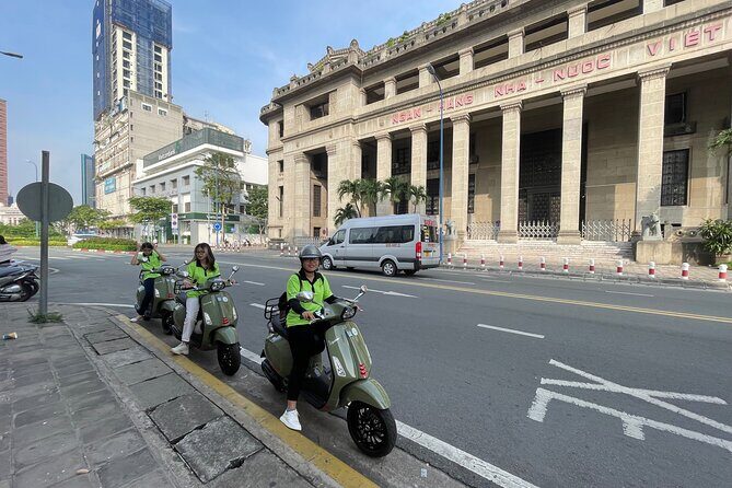 Saigon Morning and Afternoon Adventure by Vespa - Getting Set for the Ride: Helmets, Ponchos, and Scooter Comfort