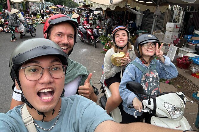 Saigon Private/Small Group Walking Food Tour with 13 Tastings - District 10: mini bánh xèo, bò lá lốt, and fried bao buns