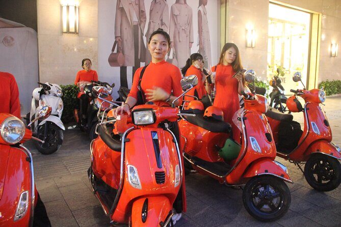 Saigon Vespa By Night Street Food With Female Riders Ao Dai - The pho-style pause and a Vietnamese coffee stop