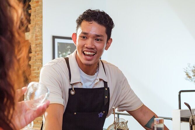 Uniquely Vietnamese Cocktails Workshop in Hồ Chí Minh City - The first part of the class: coffee grounding before you shake